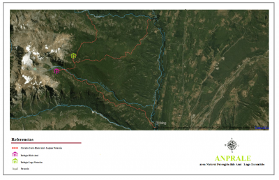 Circuito Cerro Hielo Azul - Laguna Natación - Mapa General